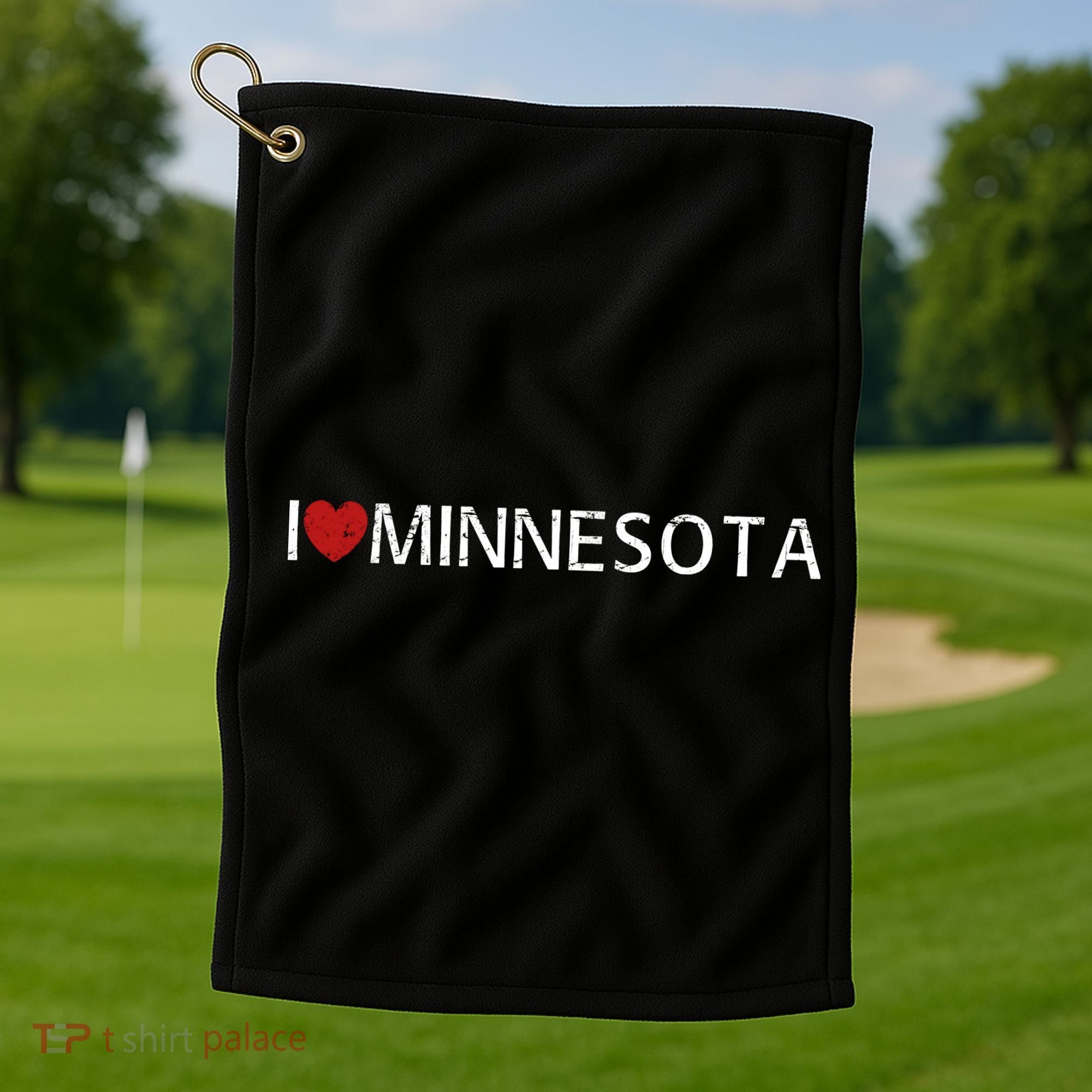 I Love Minnesota Golf Towel