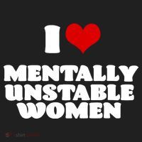 I Love Mentally Unstable Women Red Heart Funny Sarcastic Beanie thumb 2