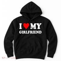 I Love My Girlfriend Heart Boyfriend Couples Hoodie thumb 0