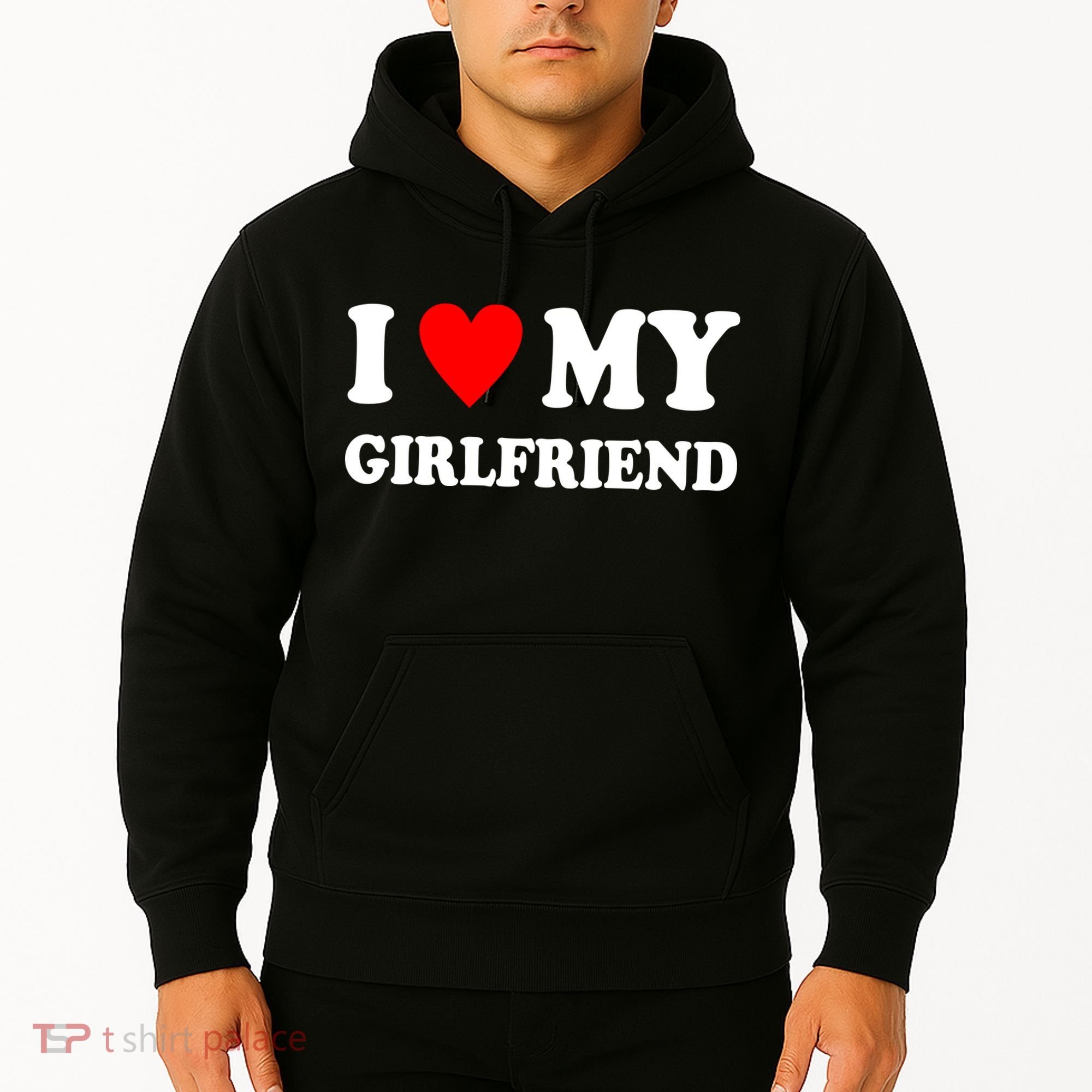 I Love My Girlfriend Heart Boyfriend Couples Hoodie
