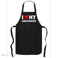 I Love My Girlfriend Heart Boyfriend Couples Apron thumb 0