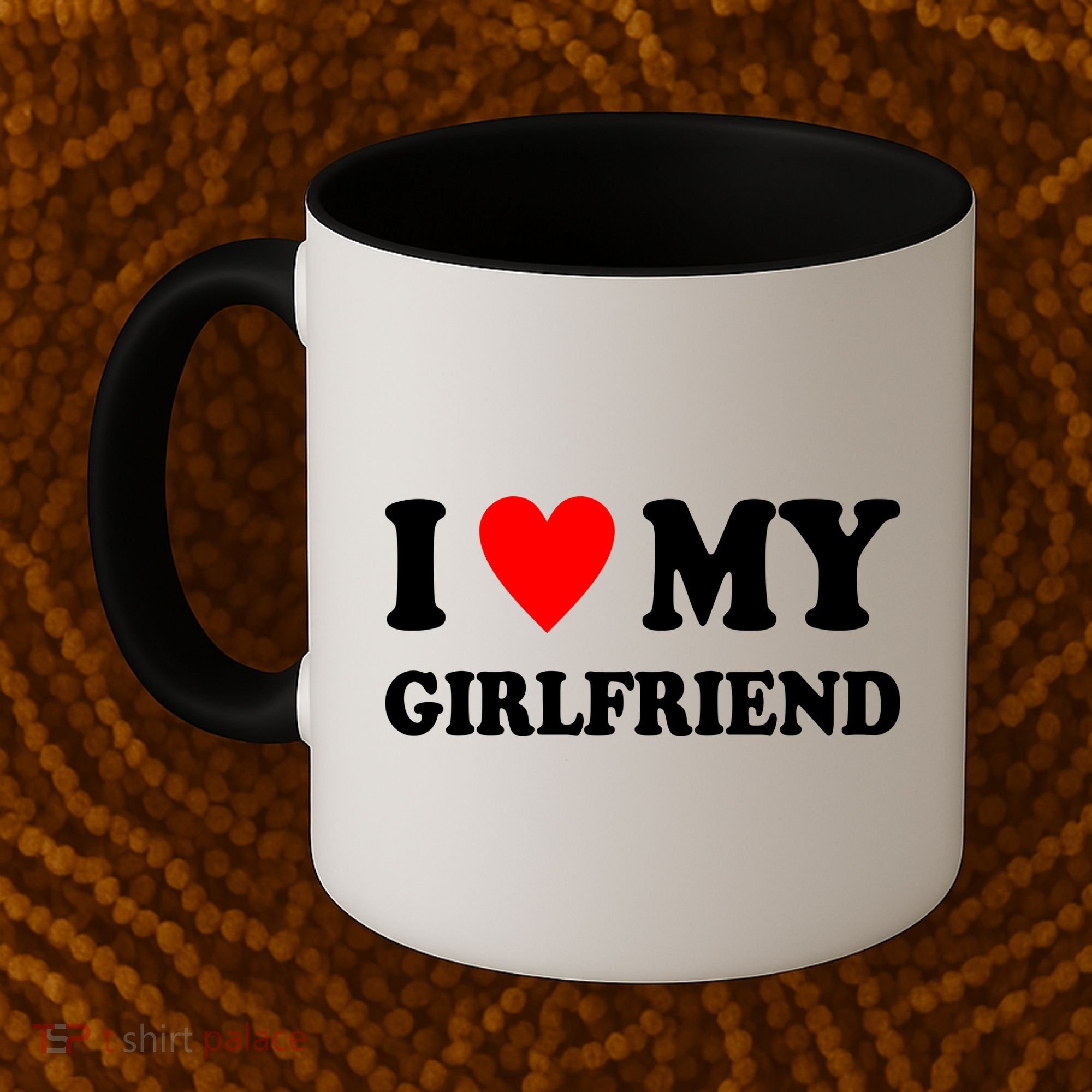 I Love My Girlfriend Heart Boyfriend Couples Coffee Mug