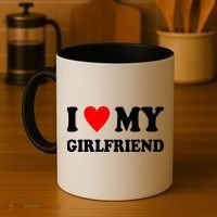 I Love My Girlfriend Heart Boyfriend Couples Coffee Mug thumb 4
