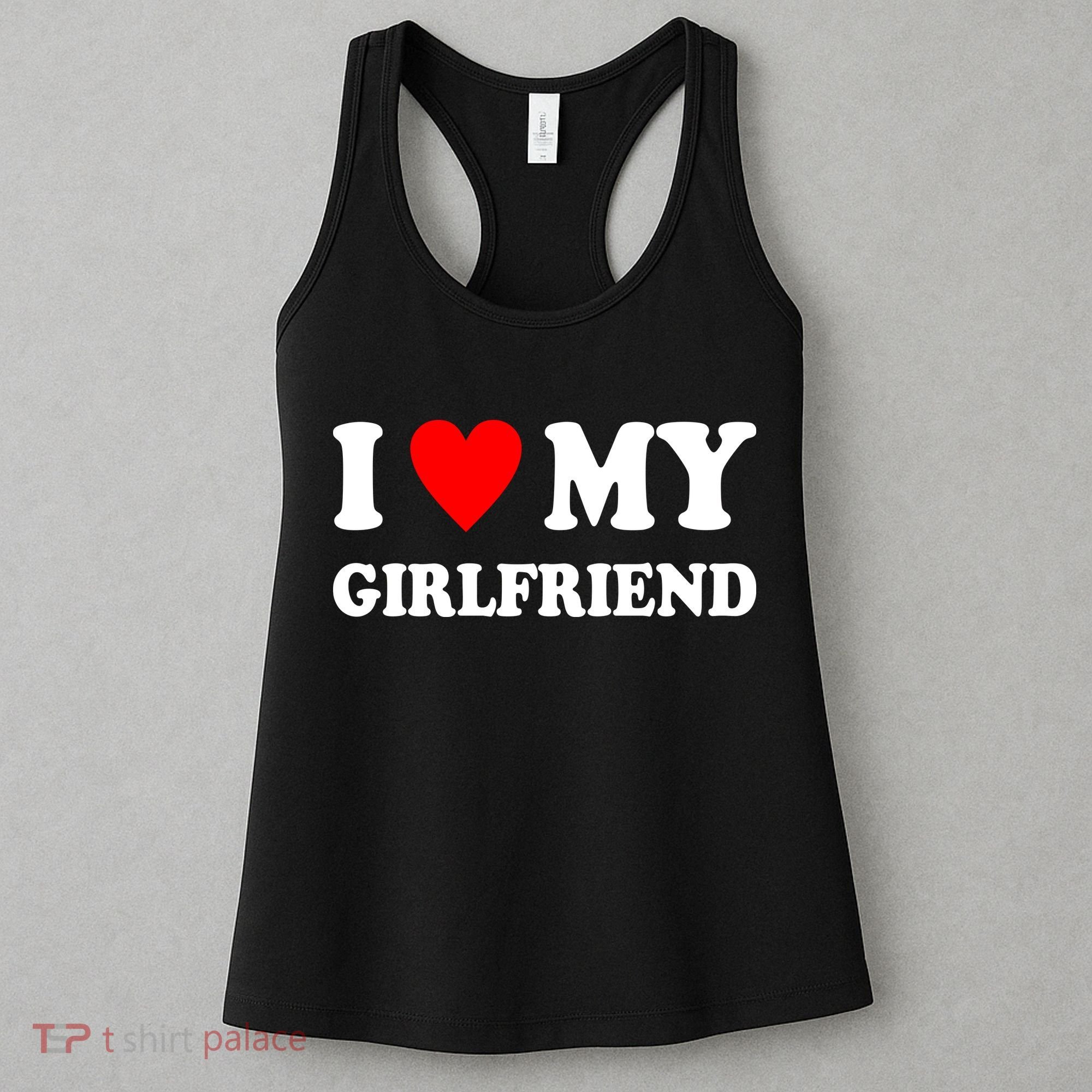 I Love My Girlfriend Heart Boyfriend Couples Women's Tank Top