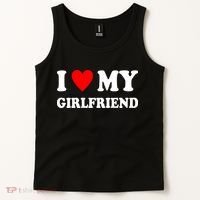I Love My Girlfriend Heart Boyfriend Couples Tank Top thumb 2