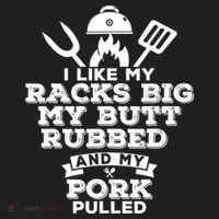 I Like My Racks Big My Butt Rubbed And Pork Pulled Pig BBQ Beanie thumb 2