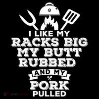 I Like My Racks Big My Butt Rubbed And Pork Pulled Pig BBQ Women's Hoodie thumb 2