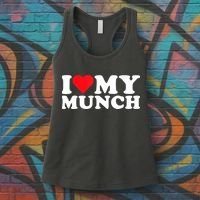 I Love My Munch I Heart My Munch For Munching Lover Women's Tank Top thumb 3