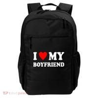 I Love My Boyfriend Heart Girlfriend Couples Backpack thumb 0