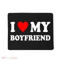 I Love My Boyfriend Heart Girlfriend Couples Mousepad thumb 0