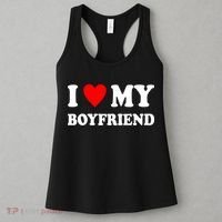 I Love My Boyfriend Heart Girlfriend Couples Women's Tank Top thumb 3