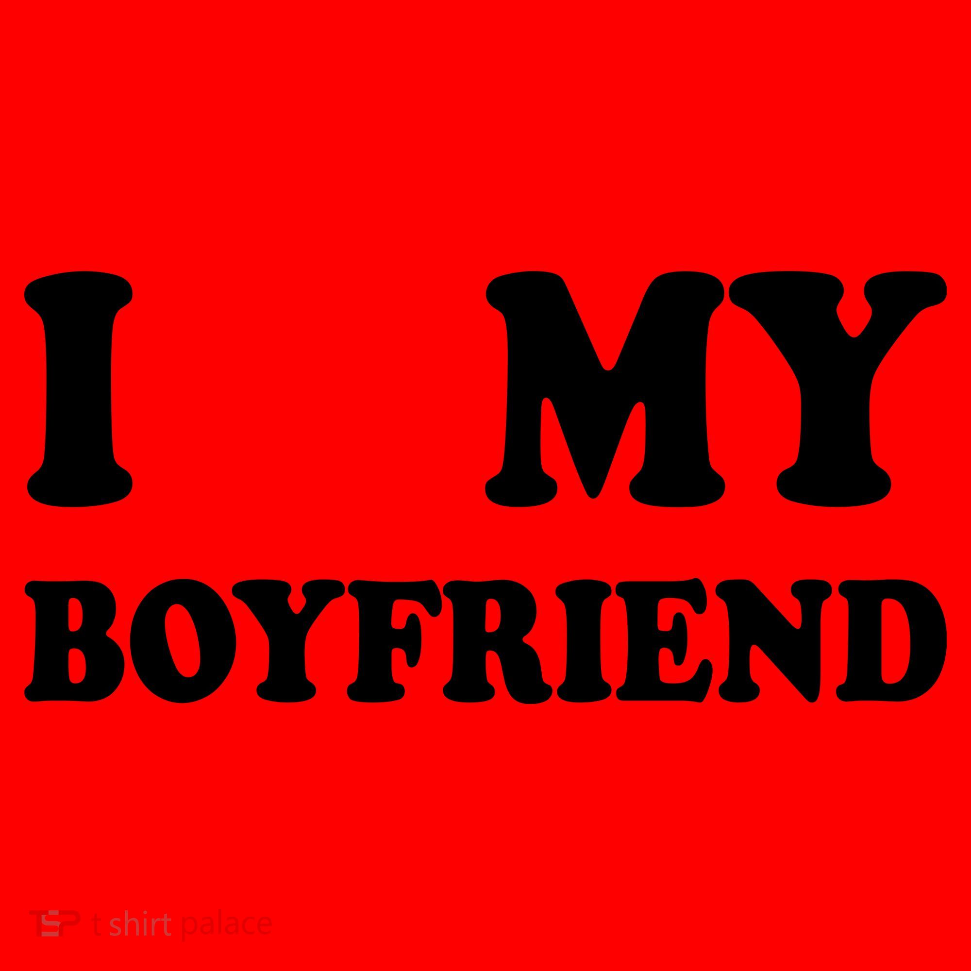 I Love My Boyfriend Heart Girlfriend Couples Santa Hat