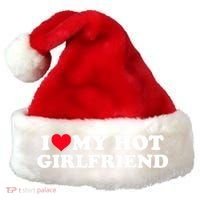 I Love My Hot Girlfriend Gift For Boy Santa Hat thumb 0