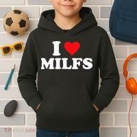 I Love Milfs Kids Hoodie thumb 2