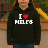 I Love Milfs Kids Hoodie thumb 3