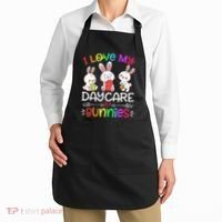 I Love My Daycare Bunnies Teacher Easter Day Apron thumb 2
