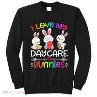 I Love My Daycare Bunnies Teacher Easter Day Sweatshirt thumb 0