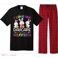 I Love My Daycare Bunnies Teacher Easter Day Pajama Set thumb 0