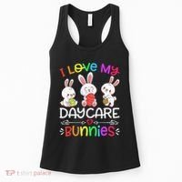 I Love My Daycare Bunnies Teacher Easter Day Women's Tank Top thumb 0