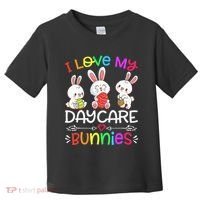 I Love My Daycare Bunnies Teacher Easter Day Toddler T-Shirt thumb 0