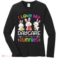 I Love My Daycare Bunnies Teacher Easter Day Women's Long Sleeve Shirt thumb 0