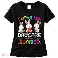 I Love My Daycare Bunnies Teacher Easter Day Women's T-Shirt thumb 0
