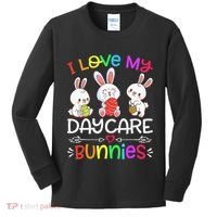 I Love My Daycare Bunnies Teacher Easter Day Kids Long Sleeve Shirt thumb 0