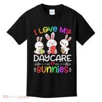 I Love My Daycare Bunnies Teacher Easter Day Kids T-Shirt thumb 0