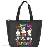 I Love My Daycare Bunnies Teacher Easter Day Tote Bag thumb 0
