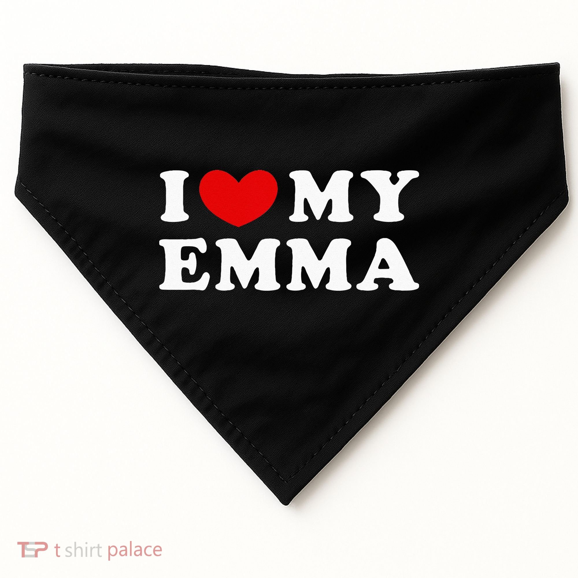 I Love My Emma I Heart My Emma USA-Made Doggie Bandana