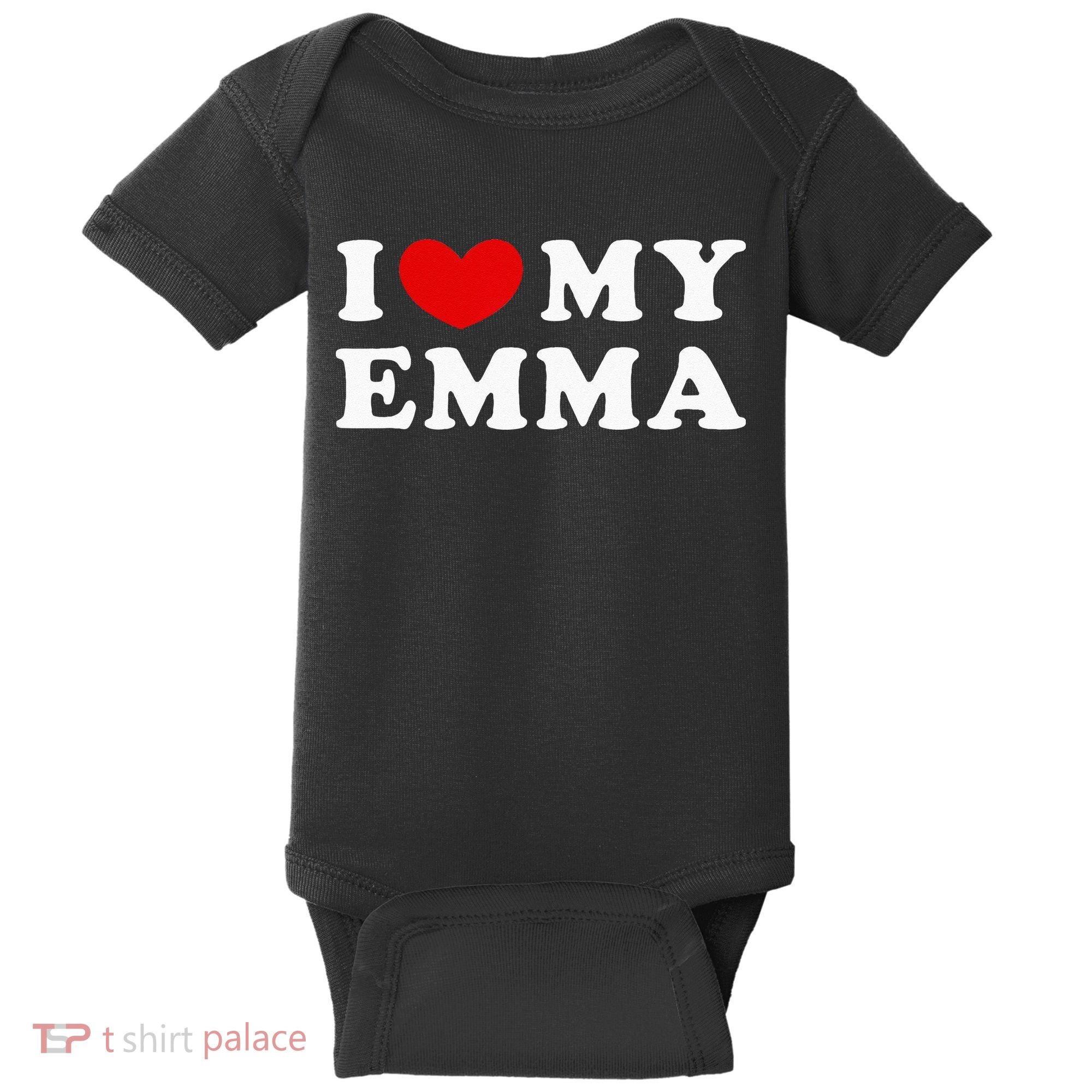 I Love My Emma I Heart My Emma Baby Bodysuit