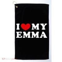 I Love My Emma I Heart My Emma Golf Towel thumb 0