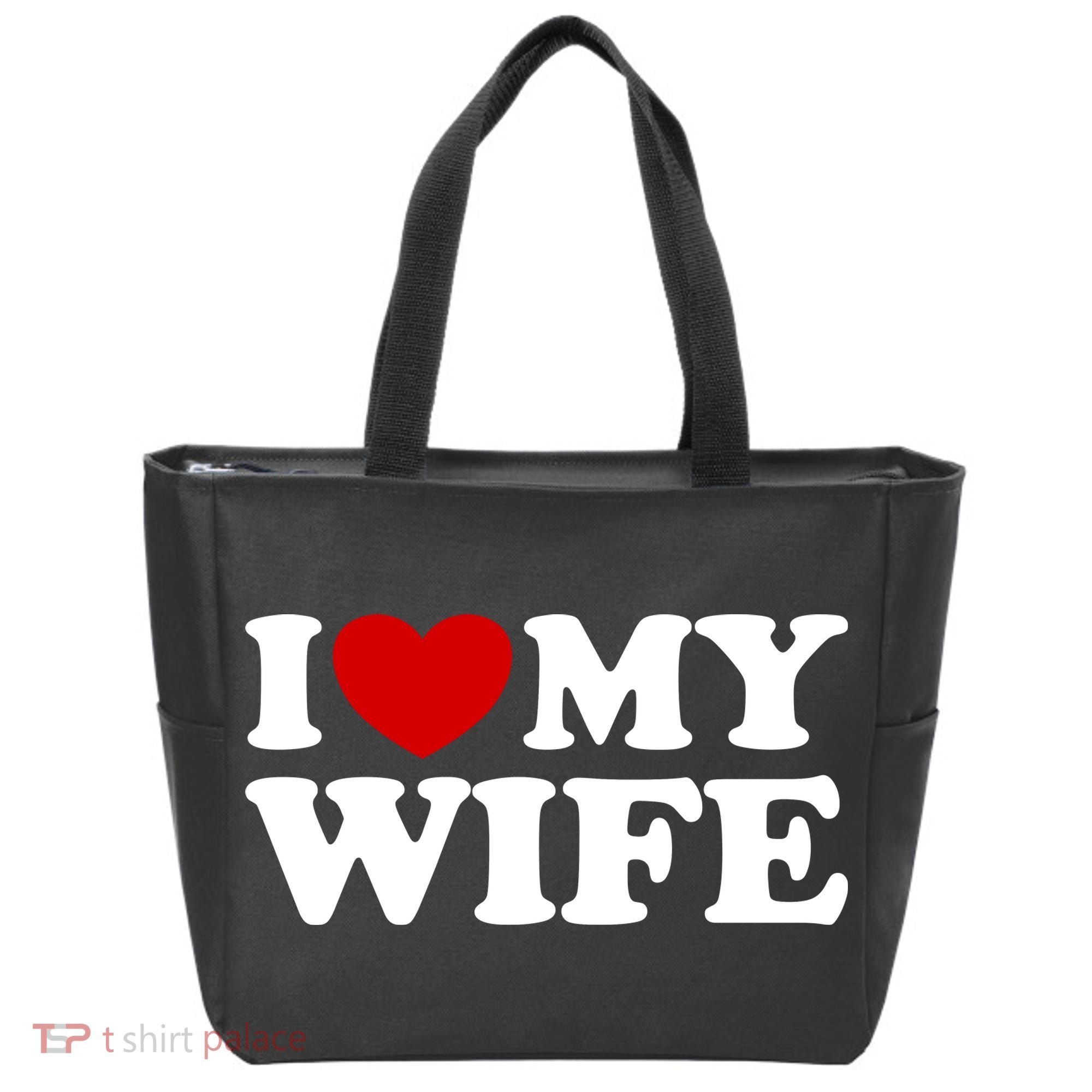 I Love My Wife Tote Bag