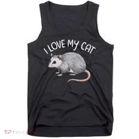 I Love My Cat Opossum Tank Top thumb 0