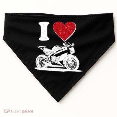 I Love Motorcycles USA-Made Doggie Bandana