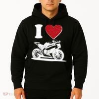I Love Motorcycles Hoodie thumb 2
