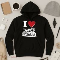 I Love Motorcycles Hoodie thumb 3