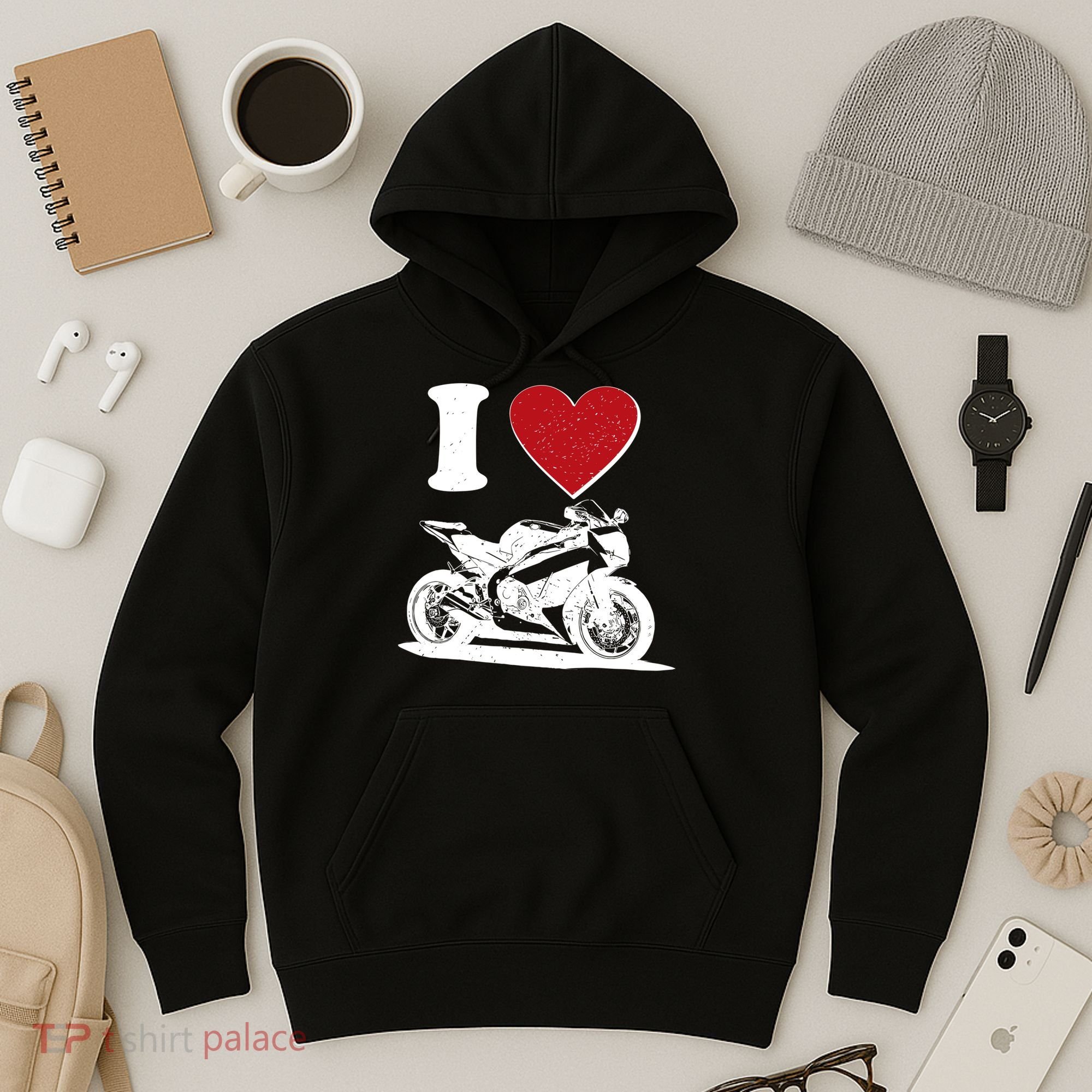 I Love Motorcycles Hoodie