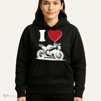 I Love Motorcycles Hoodie thumb 5