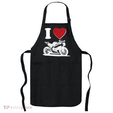 I Love Motorcycles Apron