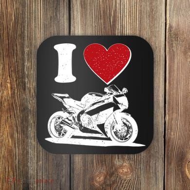 I Love Motorcycles Coaster