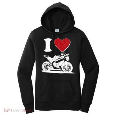 I Love Motorcycles Women's Hoodie