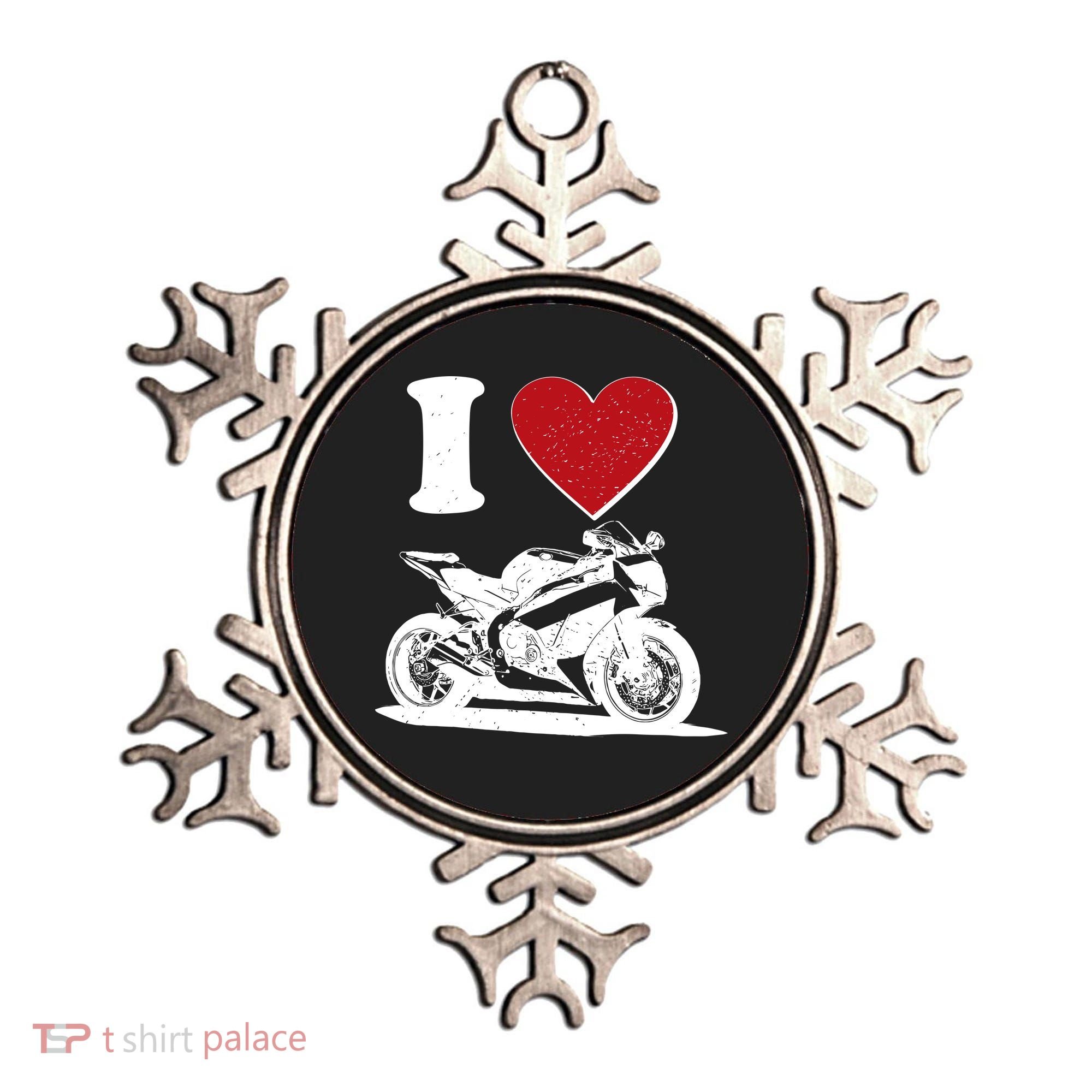 I Love Motorcycles Ornament