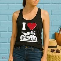 I Love Motorcycles Women's Tank Top thumb 2