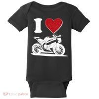 I Love Motorcycles Baby Bodysuit thumb 0