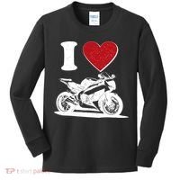 I Love Motorcycles Kids Long Sleeve Shirt thumb 0