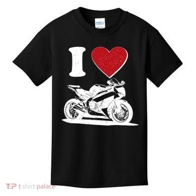 I Love Motorcycles Kids T-Shirt
