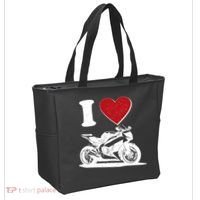 I Love Motorcycles Tote Bag thumb 2