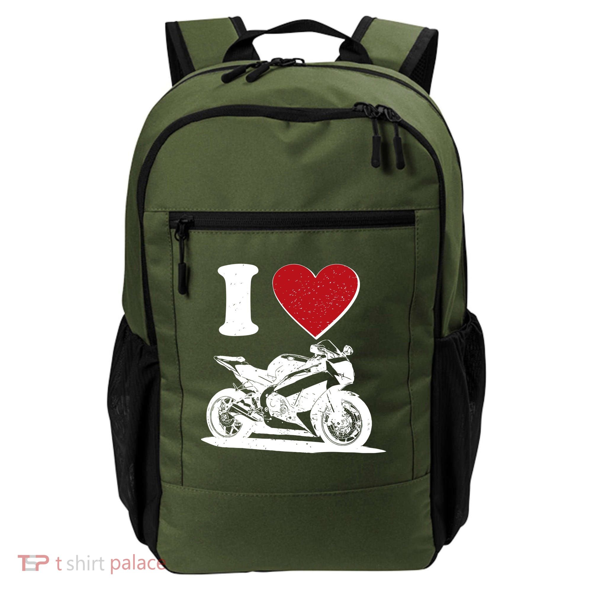 I Love Motorcycles Backpack
