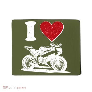 I Love Motorcycles Mousepad